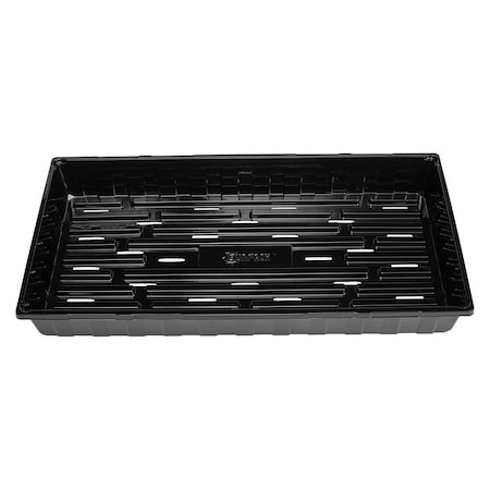 Sunpack Extra Strength Heavy-Duty Tray, 10" X 20" I.D.  Black W/Holes SP61022P